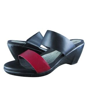 1803‎ Women's Portugal Slide Black Leather Size 38M Gently Used 2025